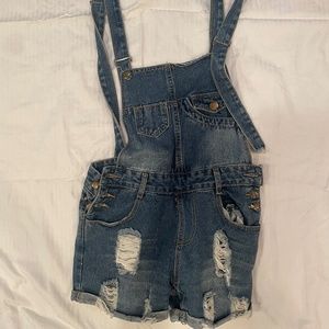 Jean Shorts Overalls